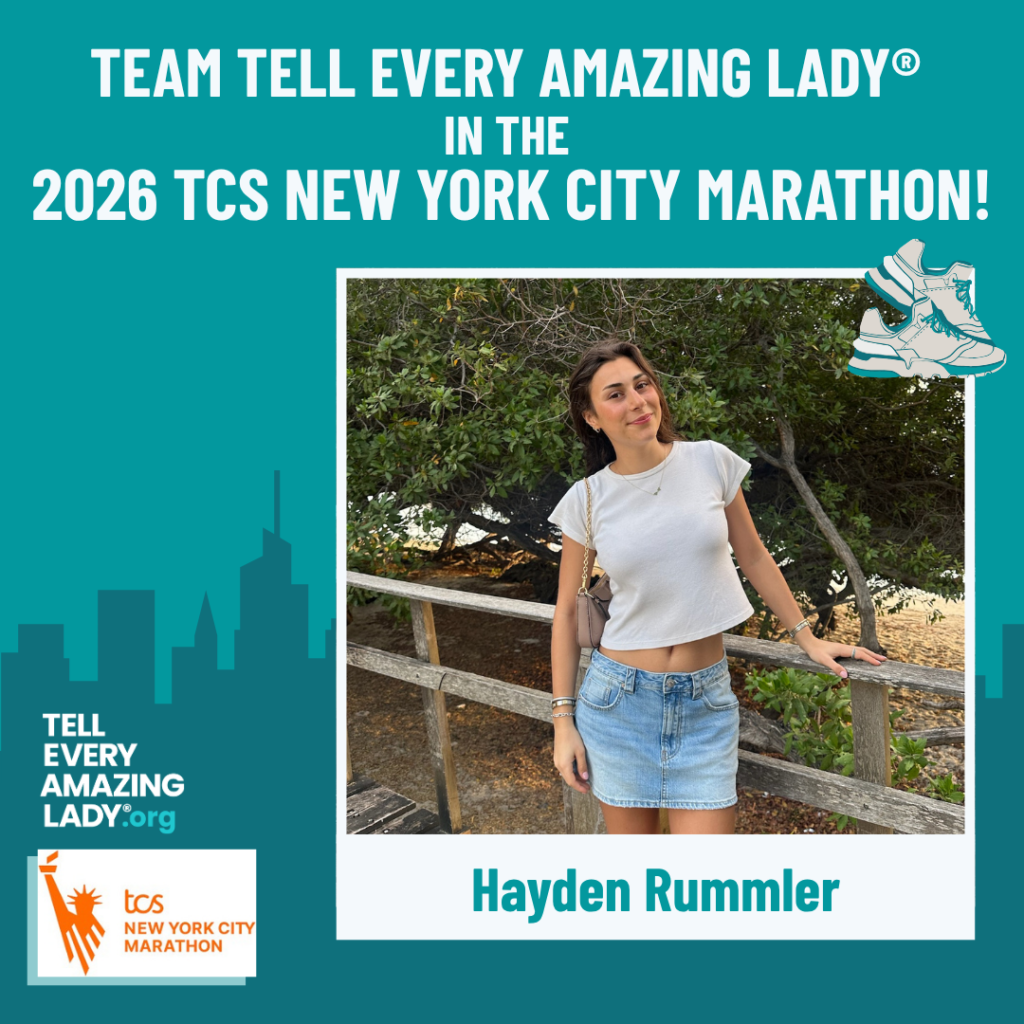 Meet hayden running for team tell every amazing lady® at the 2026 TCS New York City marathon
