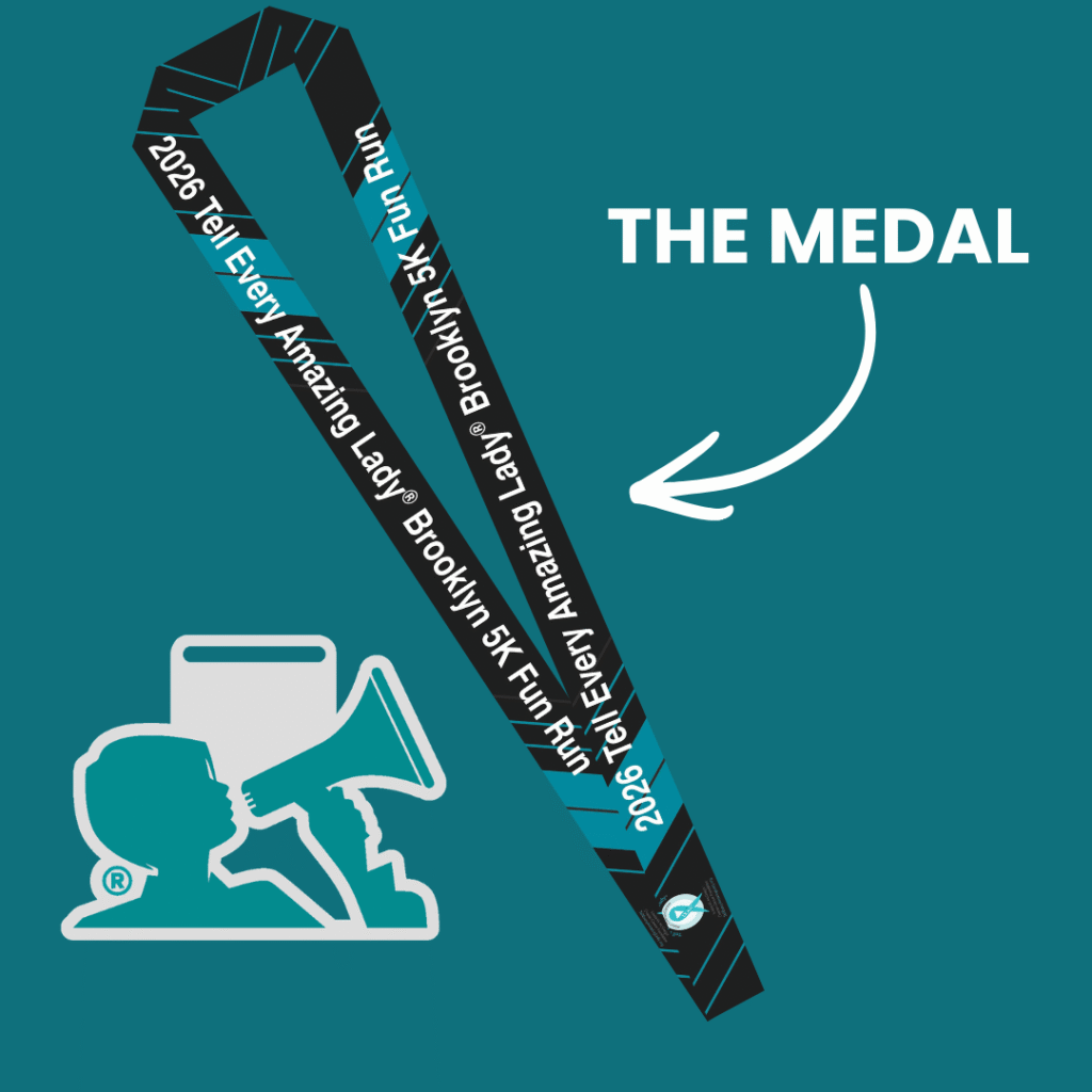 2026 teal medal for 5k run in brooklyn for ovarian cancer